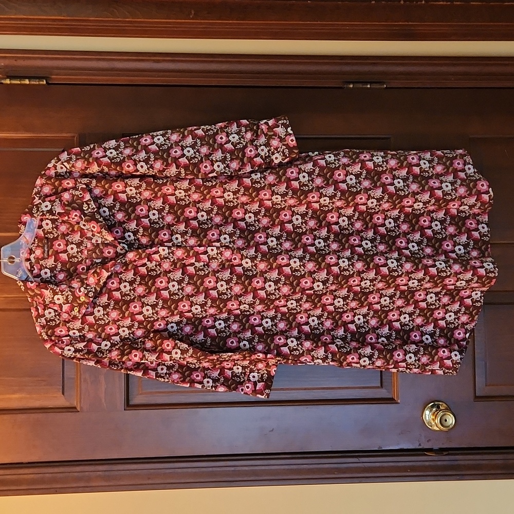 JMcLaughlin shirt waist print dress.